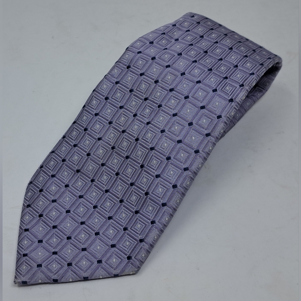Donald Trump Signature Collection Men's Tie Neck Tie Purple Geometric Silk 58"